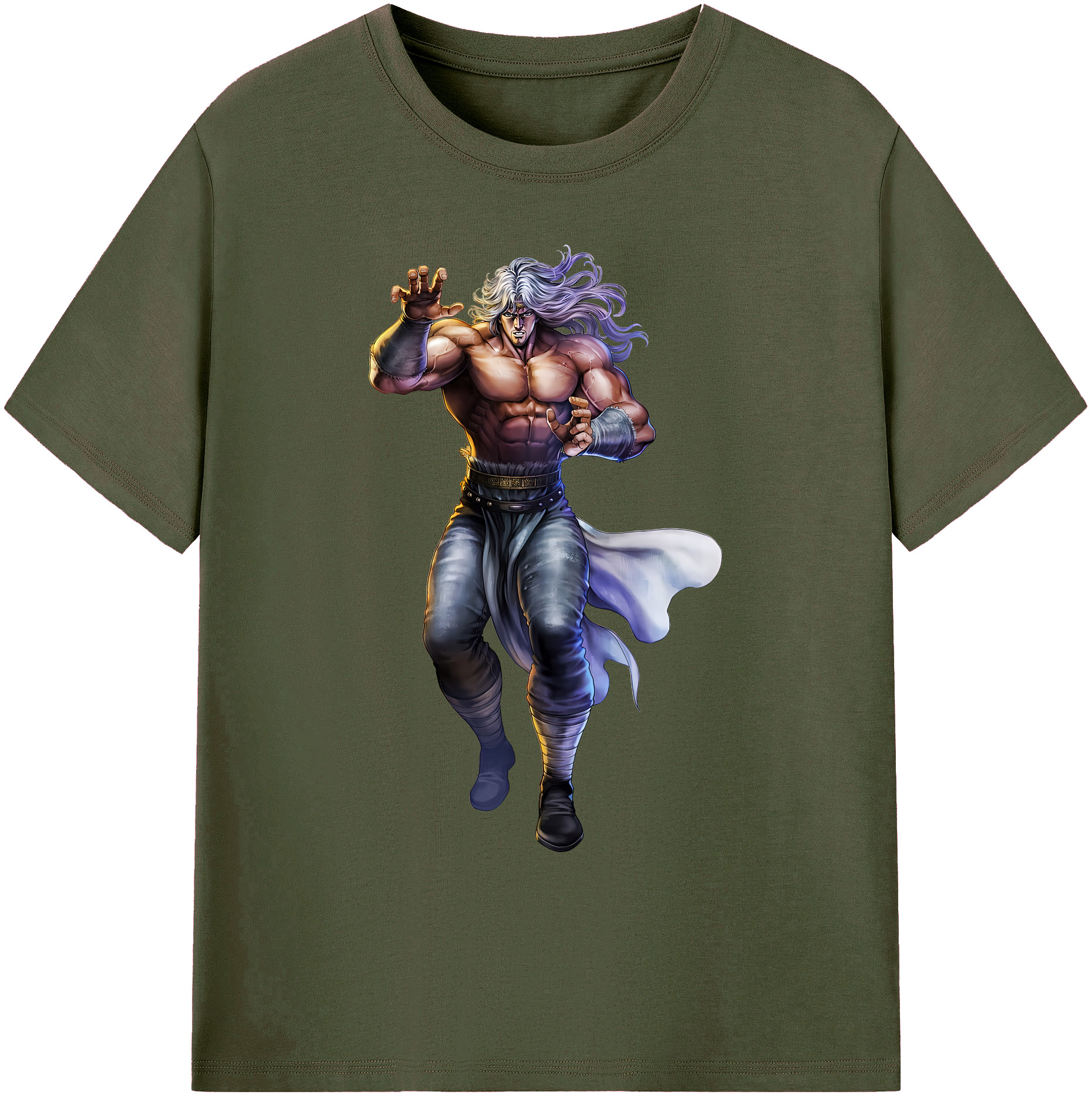 （画像用） 北斗の拳 Fist of the North Star 綿100％ メンズ半袖Tシャツ｜肌触りやわらか＆通気性